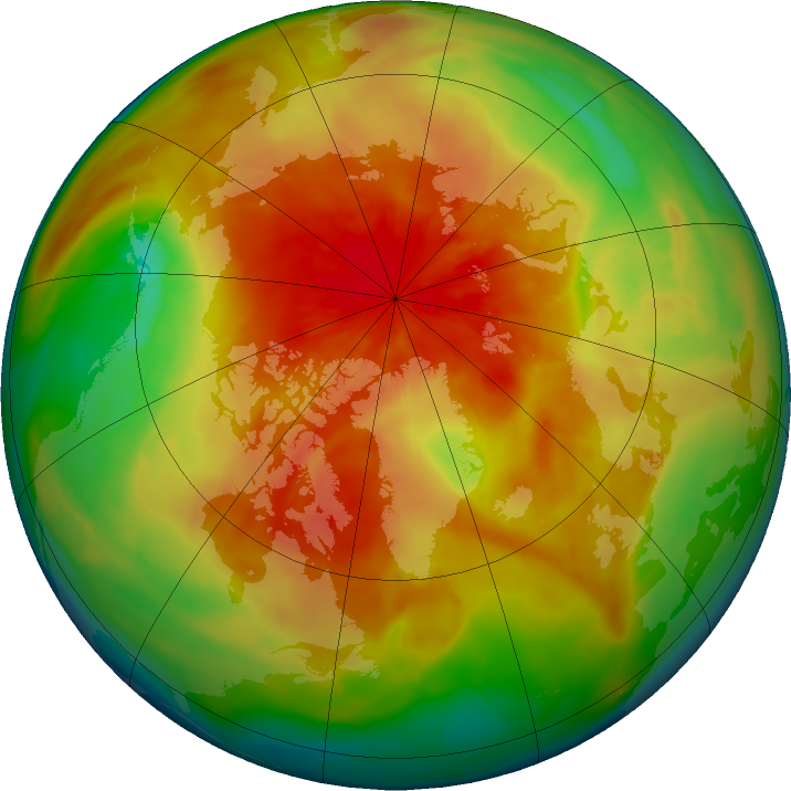 Arctic ozone map for 30 March 2016